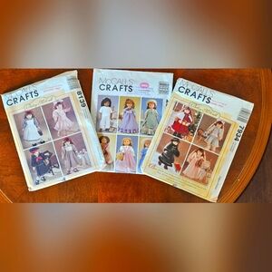 McCall's Crafts Doll Clothing Patterns - Multicolor